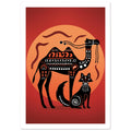 dog art print for the living room, soft painterly artwork on matte paper