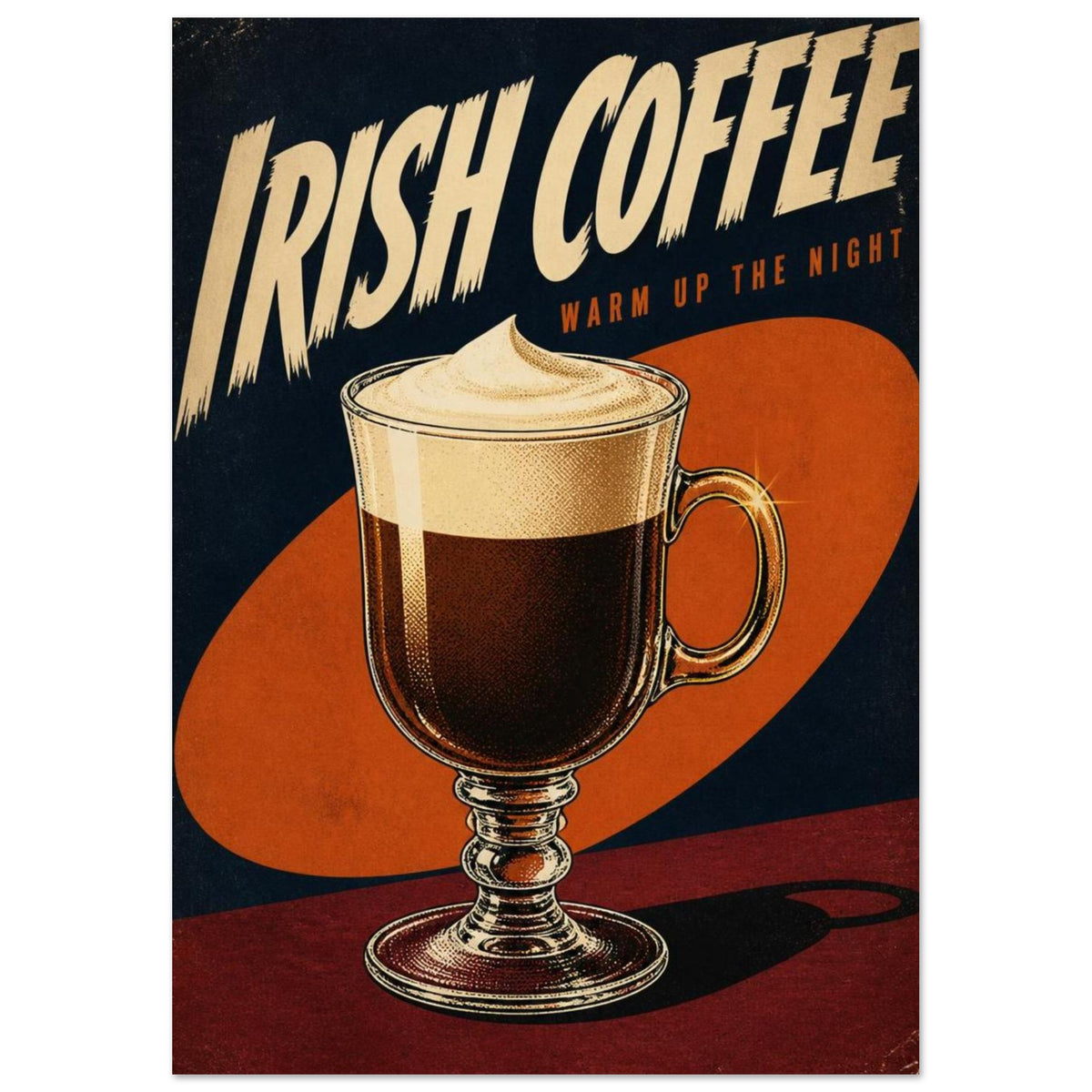 Irish Coffee Retro Art Print