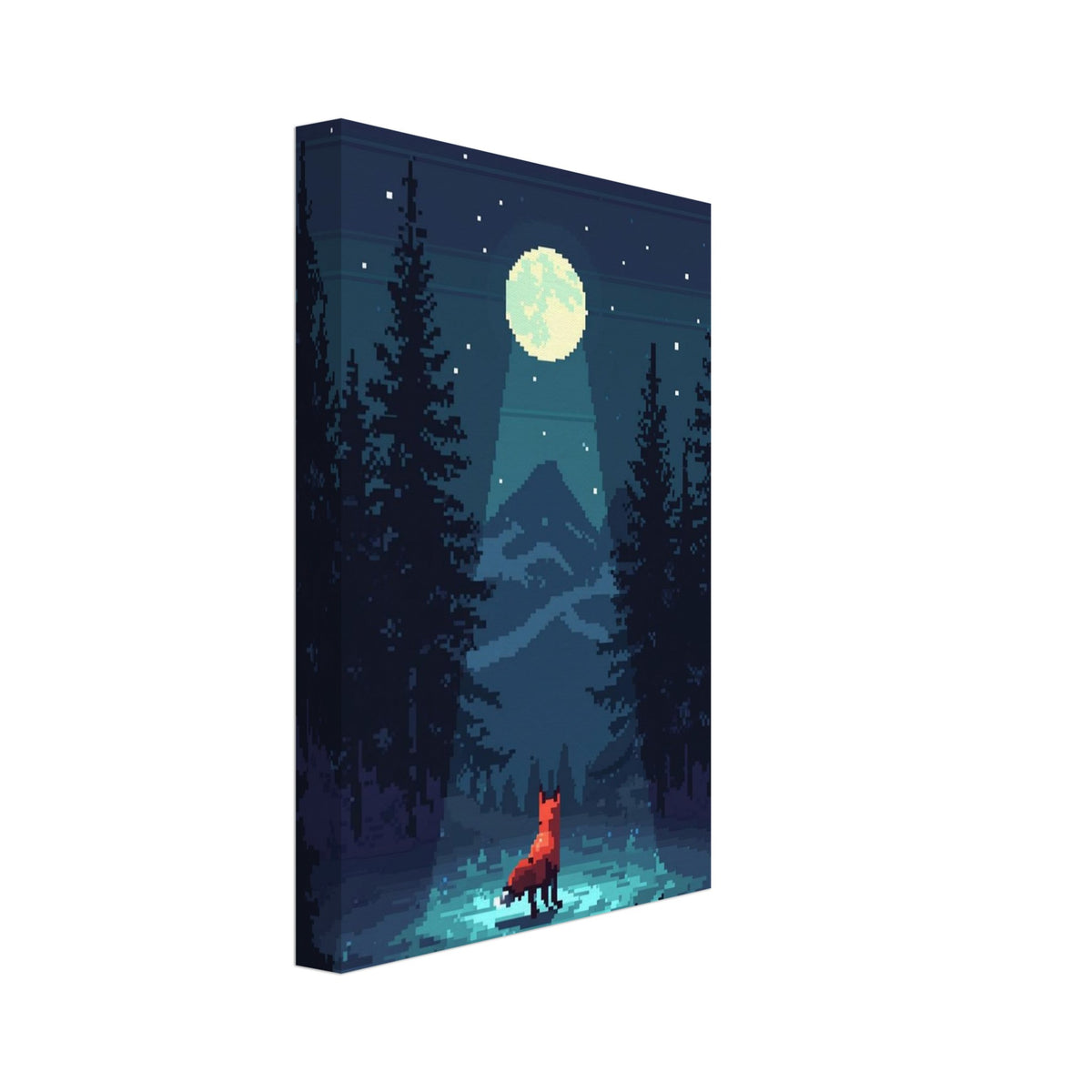 fox art print for the living room, soft painterly artwork on matte paper