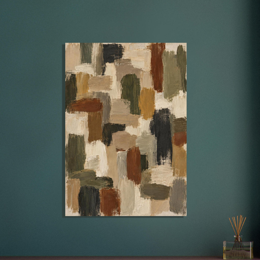 original abstract composition art print for the living room, soft painterly artwork on matte paper