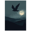small garden bird art print for the kitchen, soft painterly artwork on matte paper