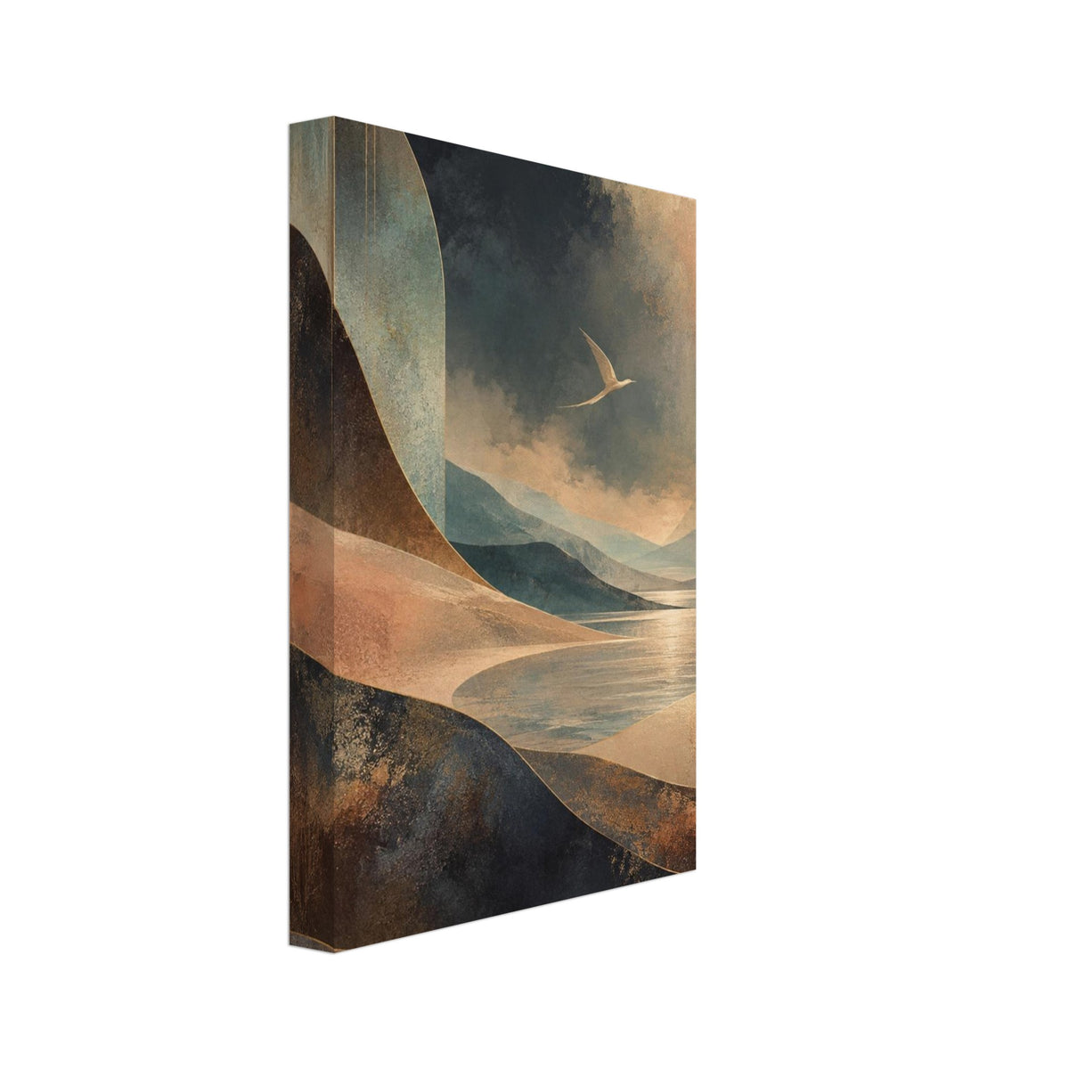 original abstract composition art print for the living room, soft painterly artwork on matte paper