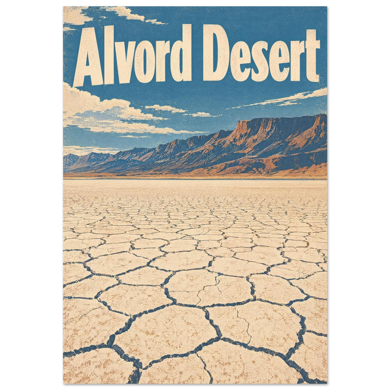 Alvord Desert Retro Travel Poster