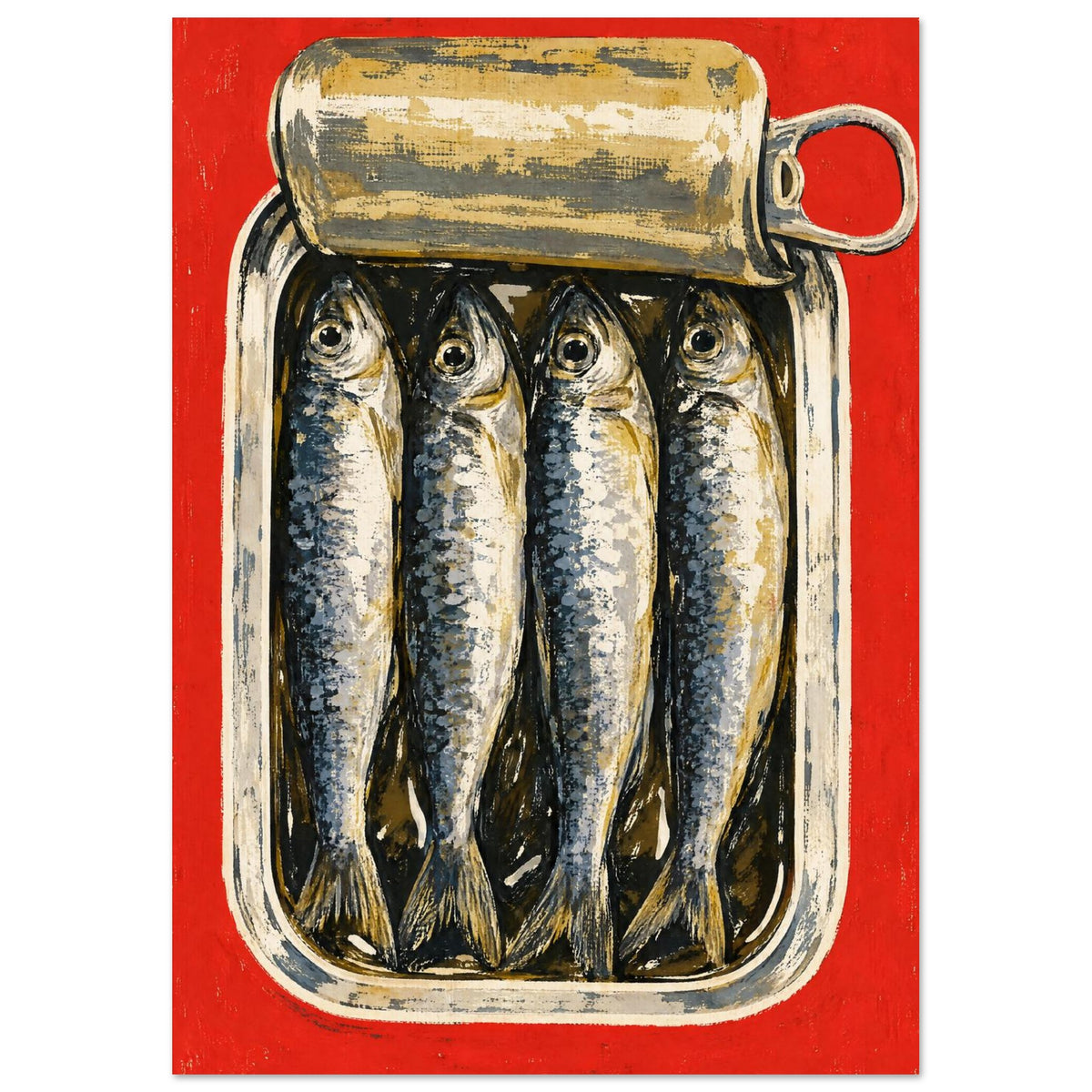 Sardine Tin Retro Art Print