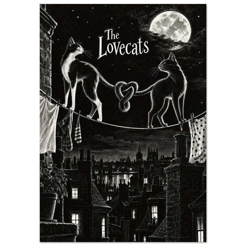 Lovecats Black And White Cat Poster