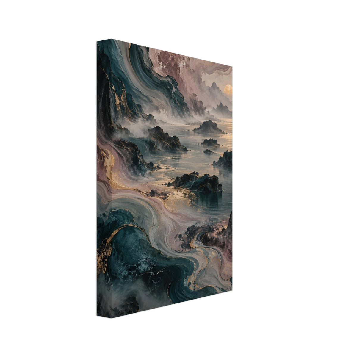Original Abstract Composition Portrait LQSH Art Print – Canvas