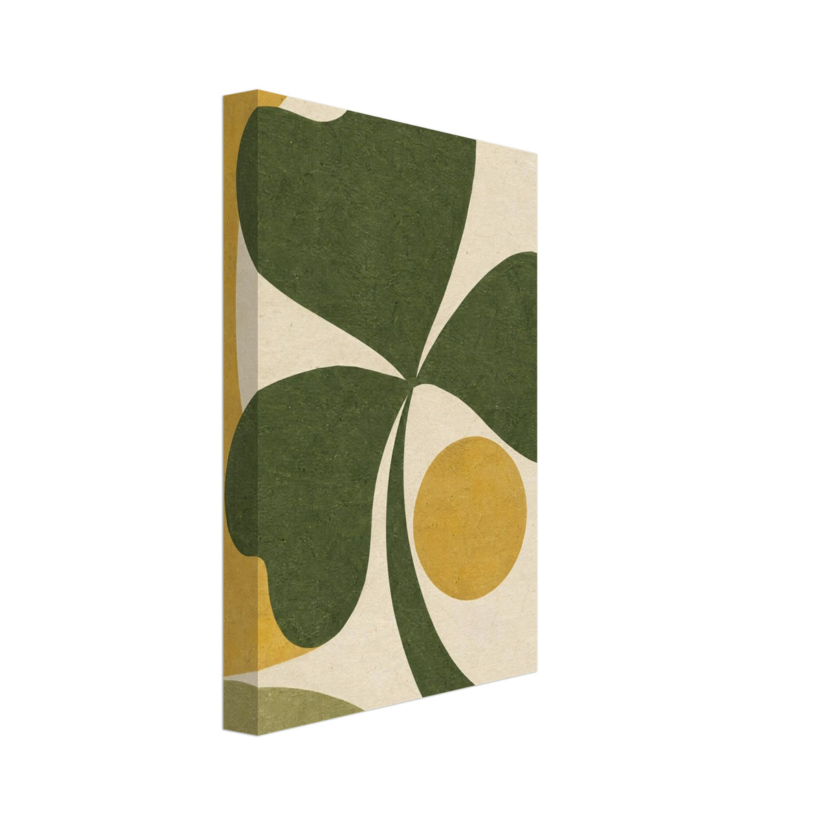 Shamrock Green And Mustard Art Print – Canvas