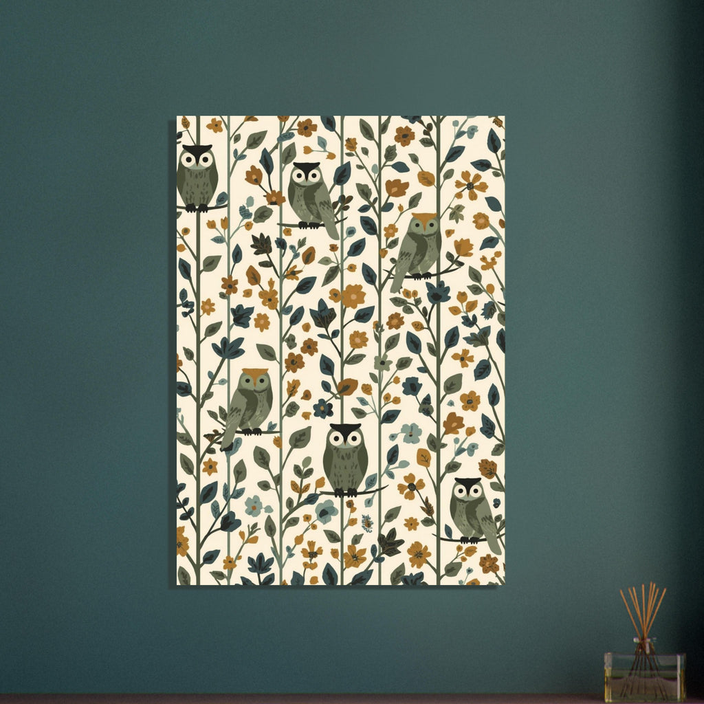owl art print for the nursery, soft painterly artwork on matte paper