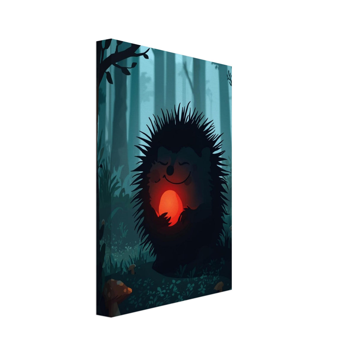 hedgehog art print for the nursery, soft painterly artwork on matte paper