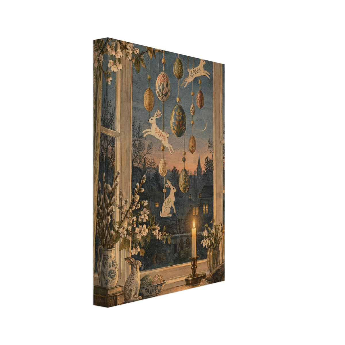 Easter Hare Vintage Style Art Print – Canvas