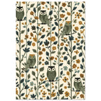 owl art print for the nursery, soft painterly artwork on matte paper