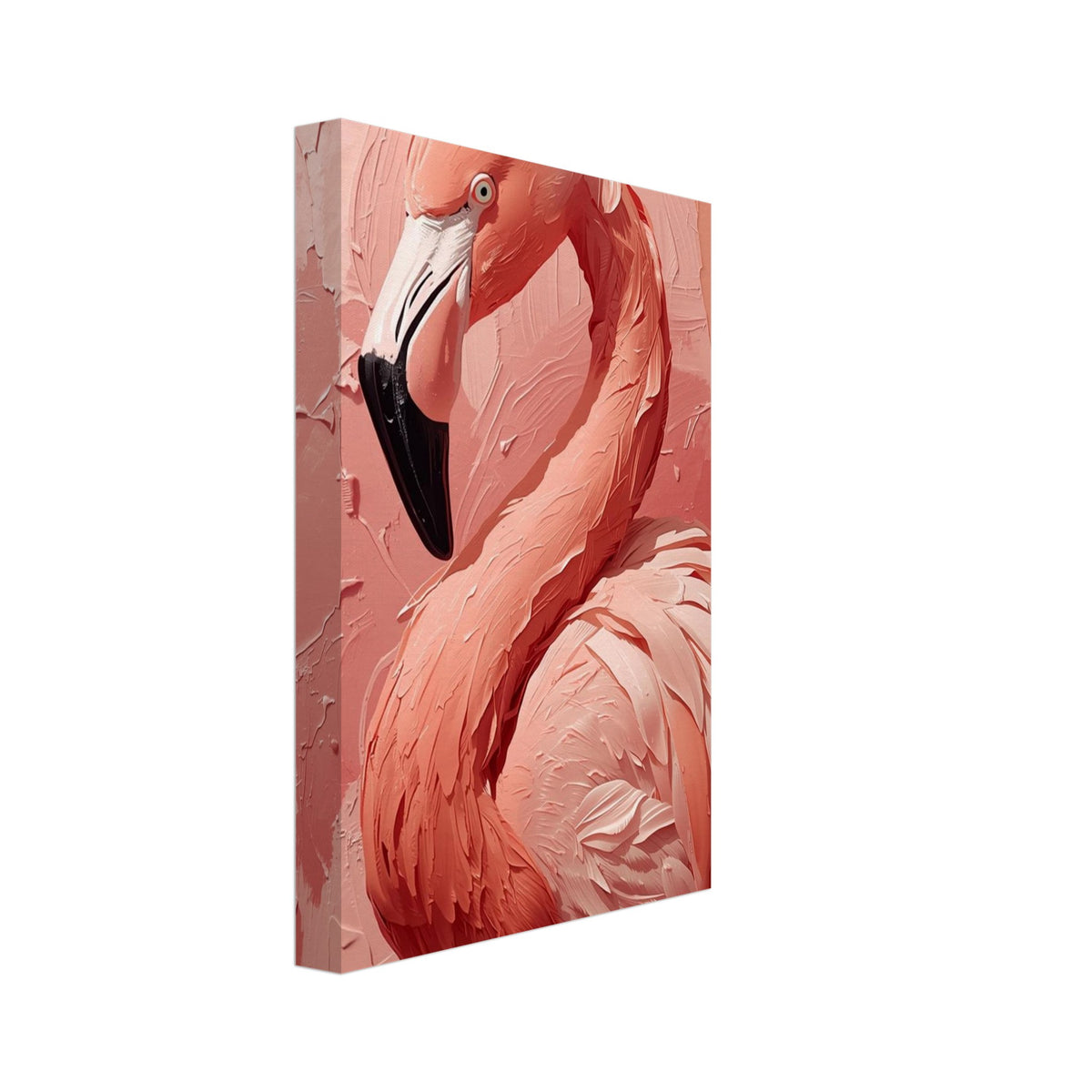 flamingo art print for the bedroom, soft painterly artwork on matte paper