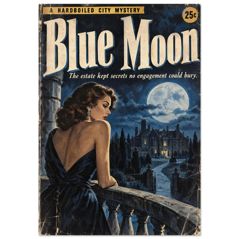 Blue Moon Pulp Cover Art Print