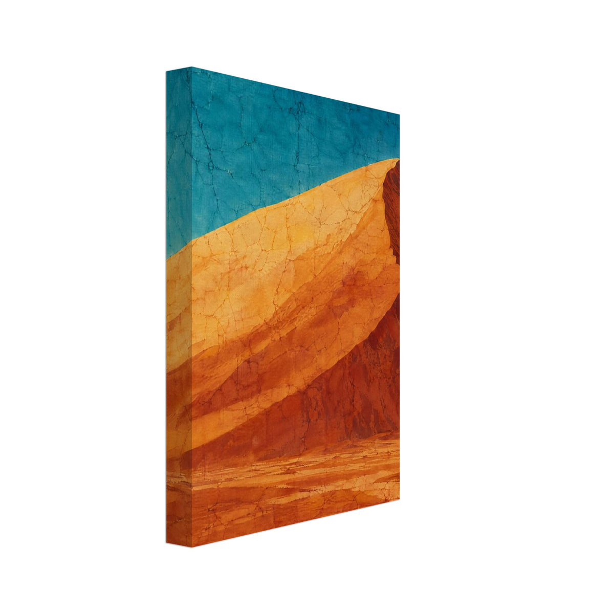Desert Dune Teal And Orange Art Print – Canvas