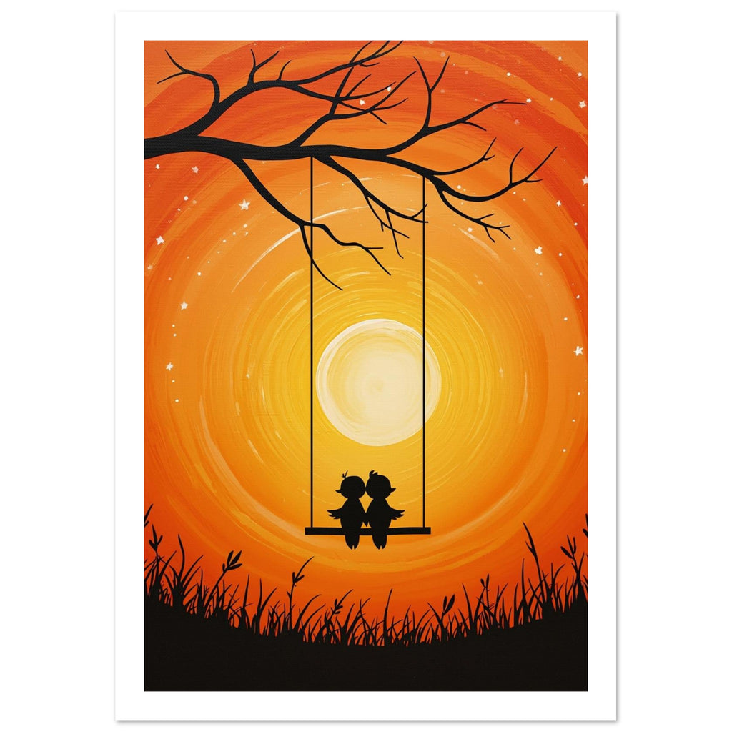 small garden bird art print for the kitchen, soft painterly artwork on matte paper