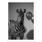 zebra art print for the living room, soft painterly artwork on matte paper