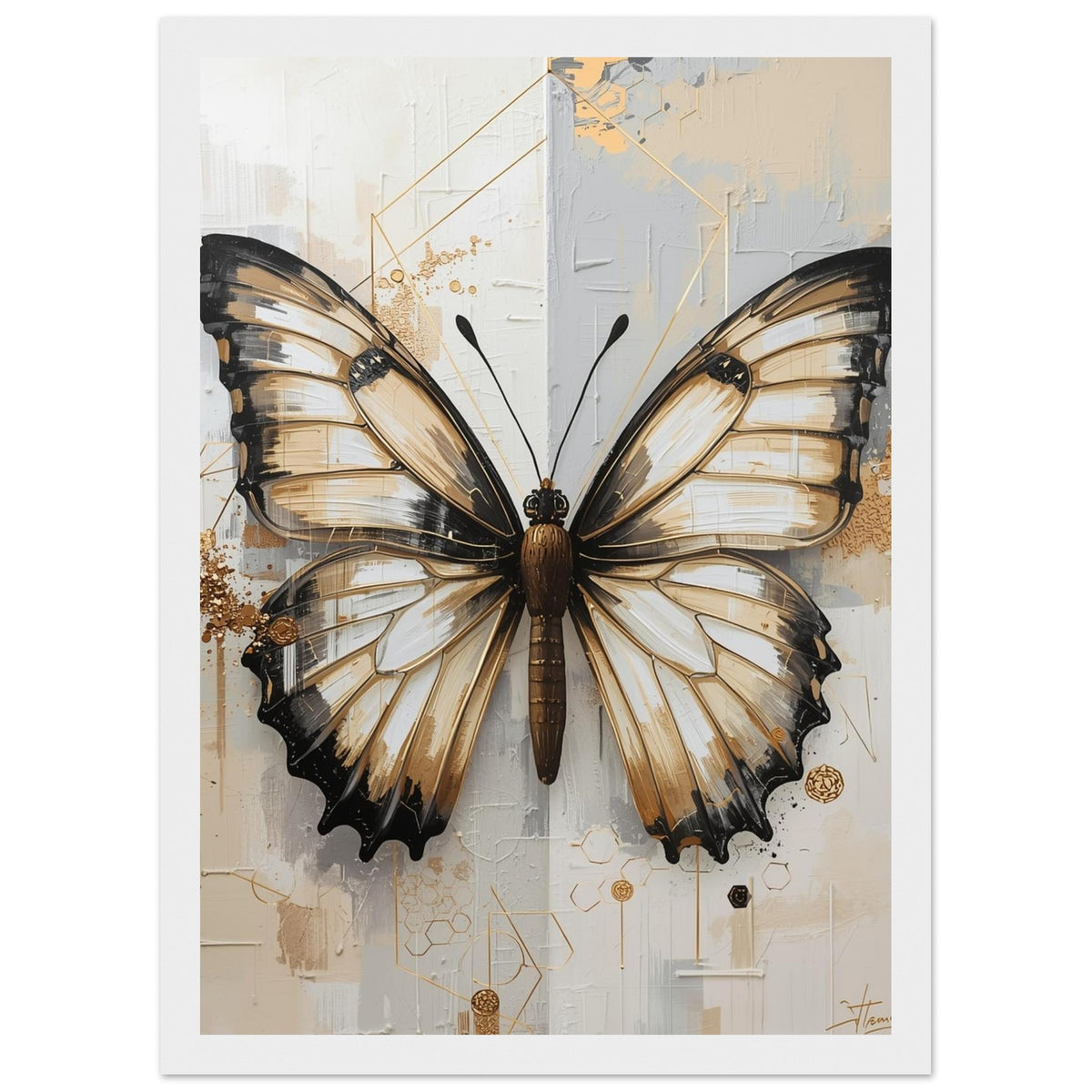 Butterfly Study Fine Art Print – Framed