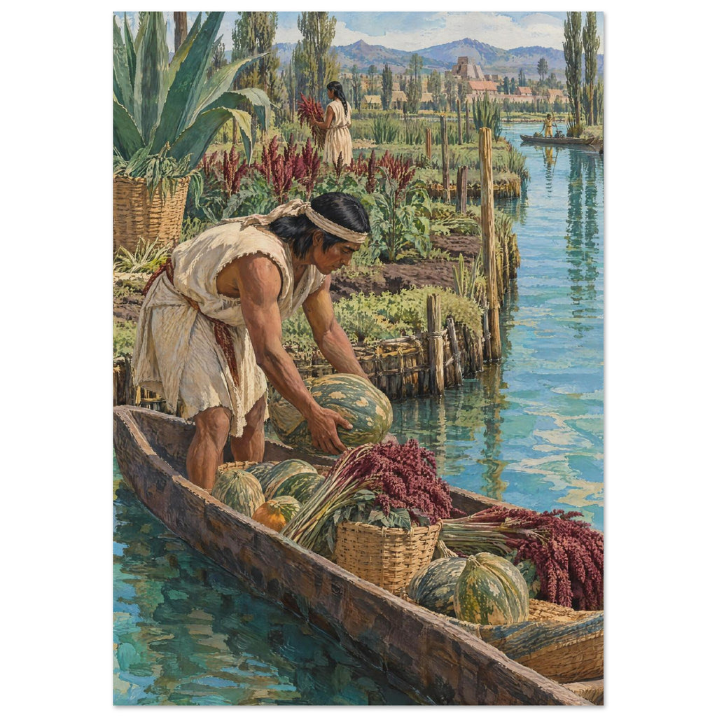 Canoe Harvest Landscape – realism wall art print by Printavelle – close-up