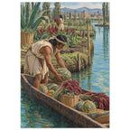 Canoe Harvest Landscape – realism wall art print by Printavelle – close-up