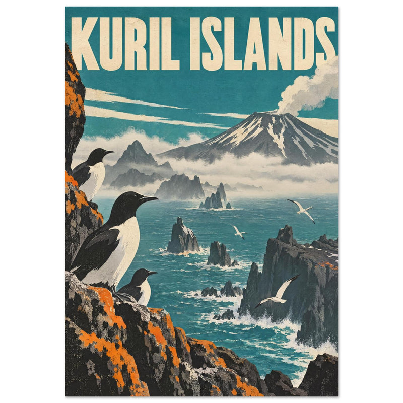 Kuril Islands Vintage Travel Poster
