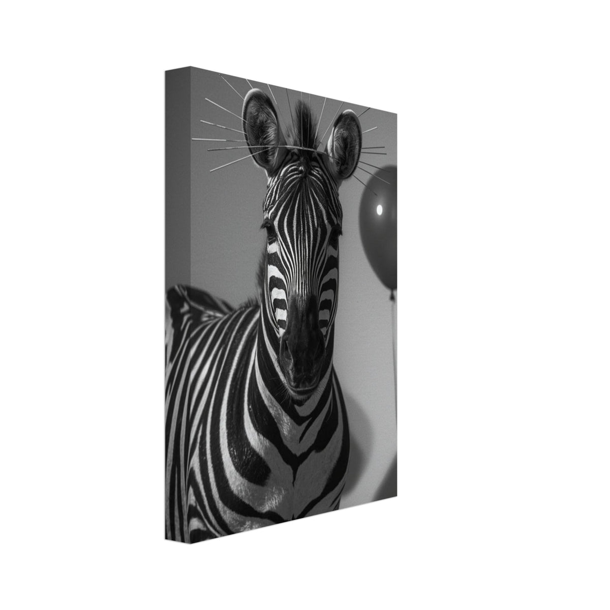 zebra art print for the living room, soft painterly artwork on matte paper