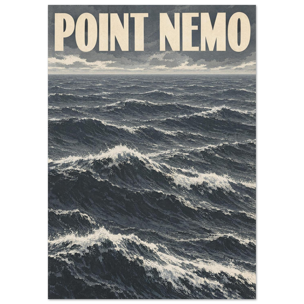 Point Nemo Vintage Ocean Poster