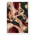 original abstract composition art print for the living room, soft painterly artwork on matte paper