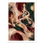 original abstract composition art print for the living room, soft painterly artwork on matte paper
