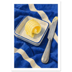 Butter Curl Still Life Art Print – White Border