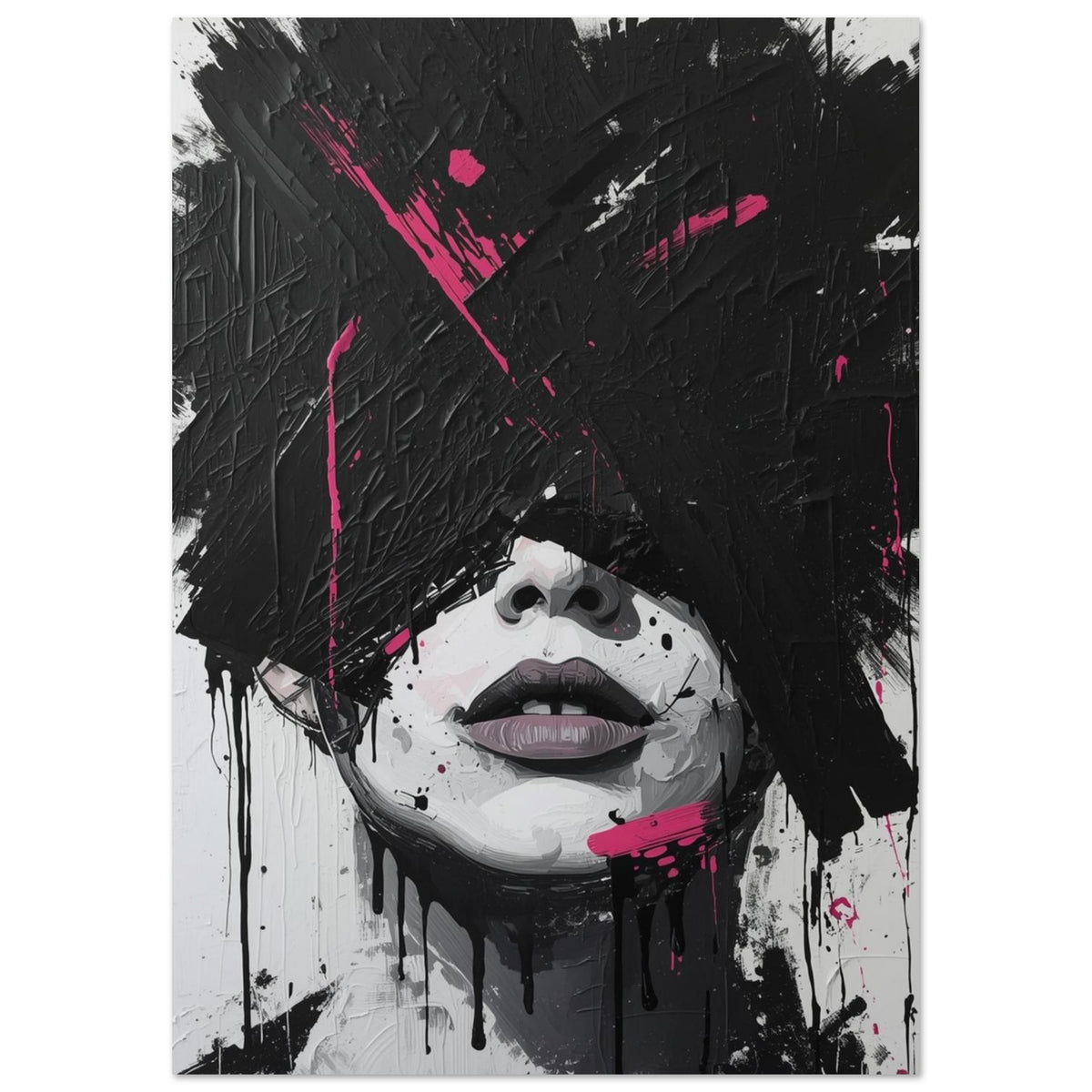 Expressive Face Portrait Art Print