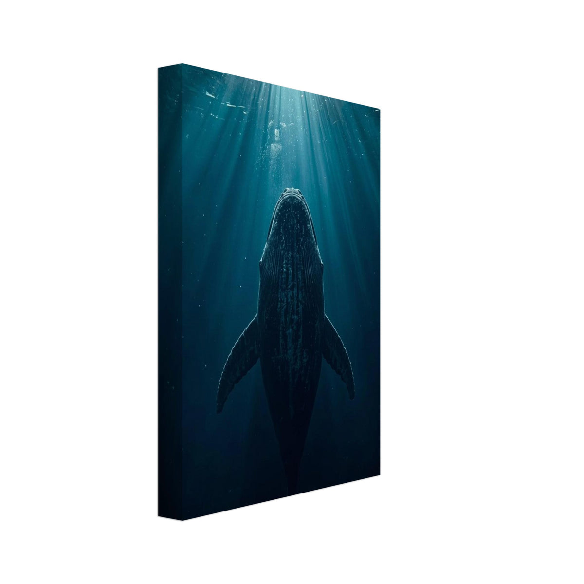 whale art print for the nursery, soft painterly artwork on matte paper