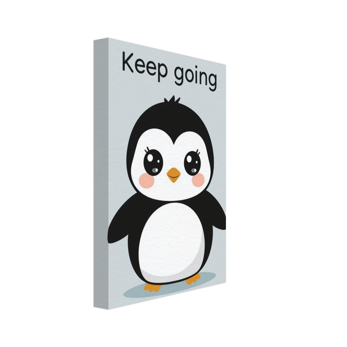penguin art print for the nursery, soft painterly artwork on matte paper