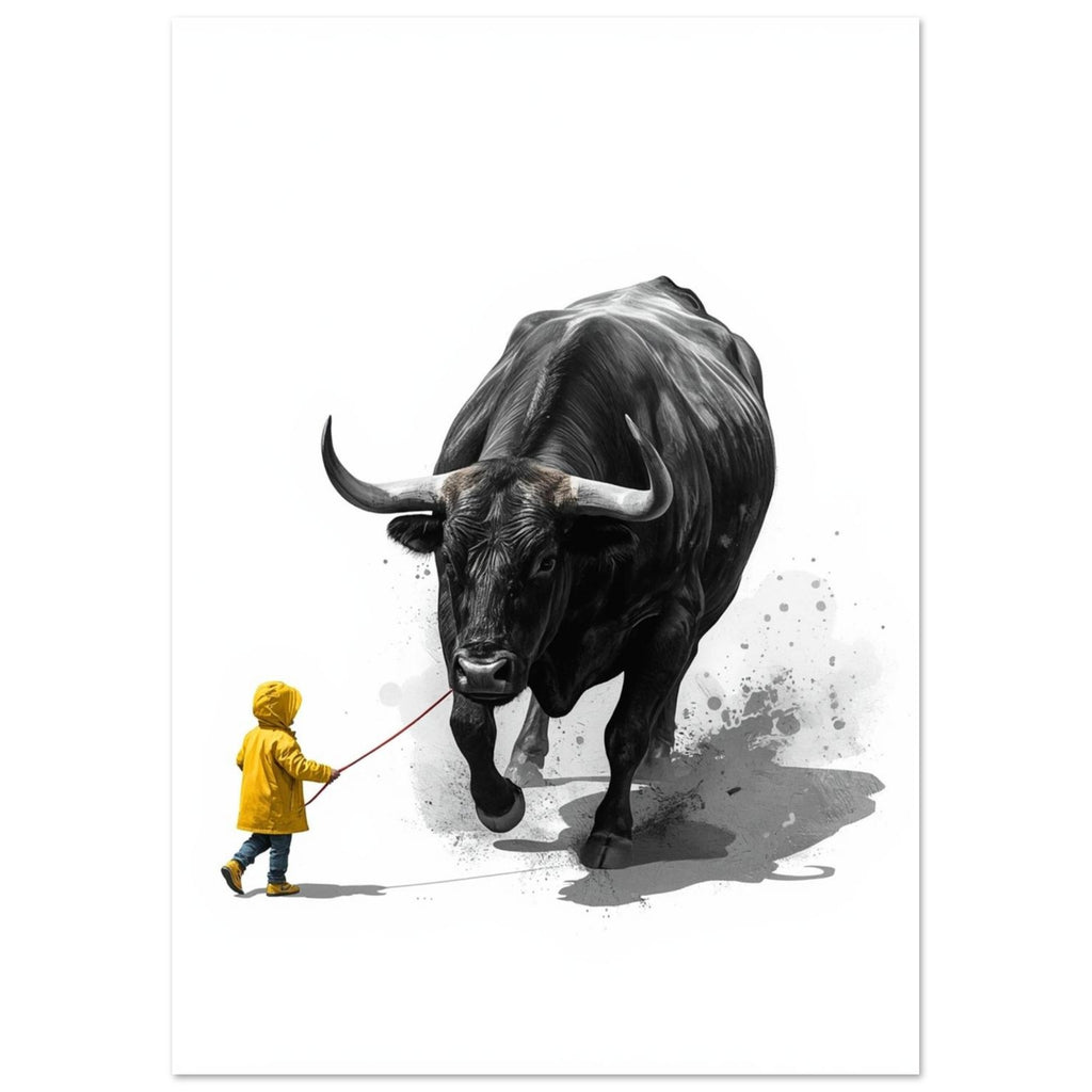 cow art print for the kitchen, soft painterly artwork on matte paper