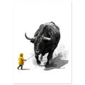 cow art print for the kitchen, soft painterly artwork on matte paper