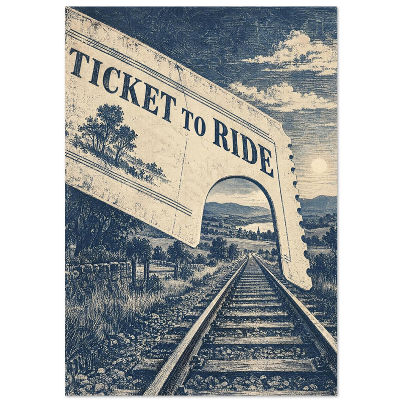Ticket To Ride Vintage Railway Poster