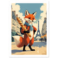 fox art print for the nursery, soft painterly artwork on matte paper