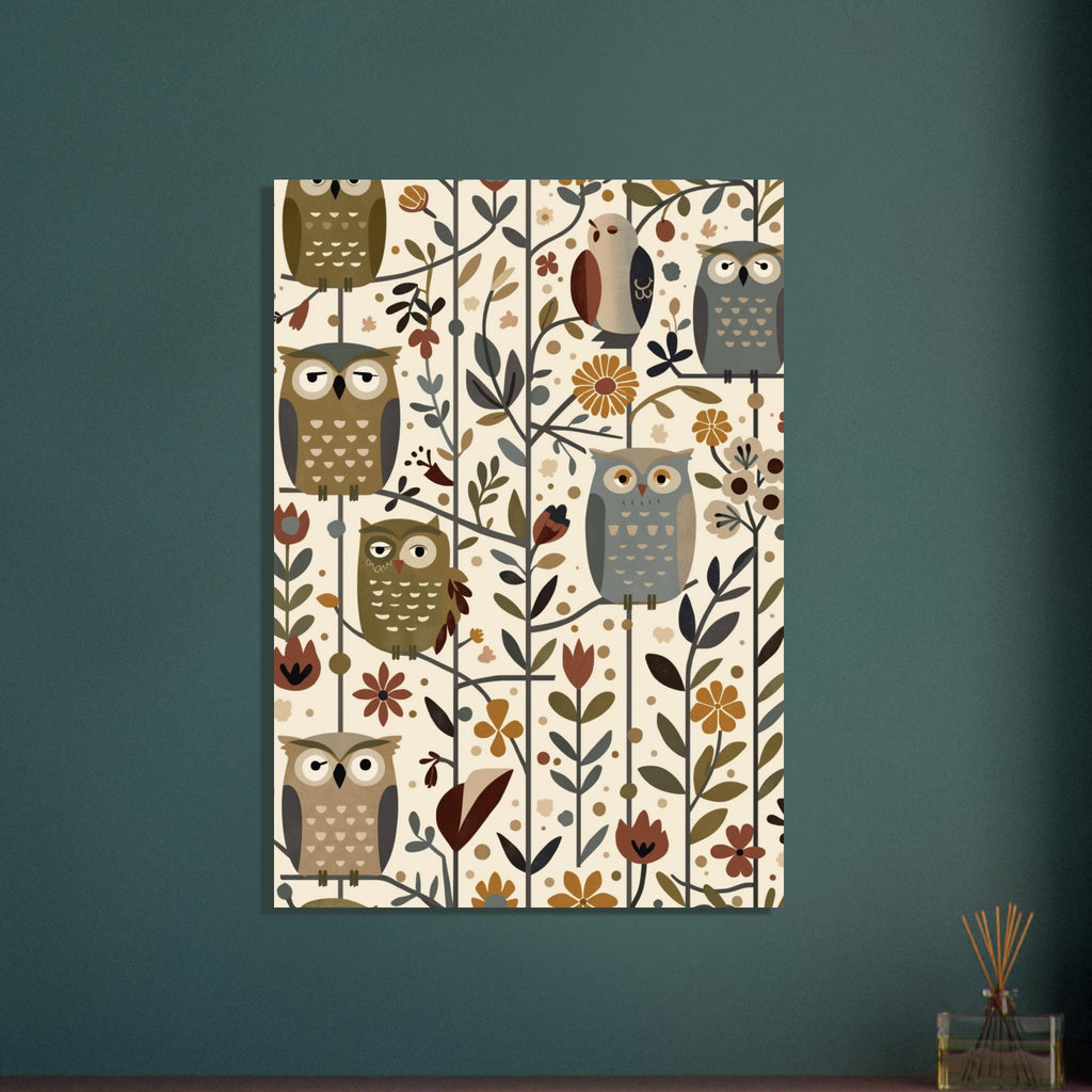 owl art print for the nursery, soft painterly artwork on matte paper