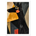 dog art print for the living room, soft painterly artwork on matte paper