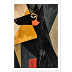 dog art print for the living room, soft painterly artwork on matte paper