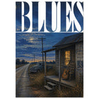 Blues Guitar Vintage Style Poster
