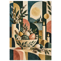 original abstract composition art print for the living room, soft painterly artwork on matte paper