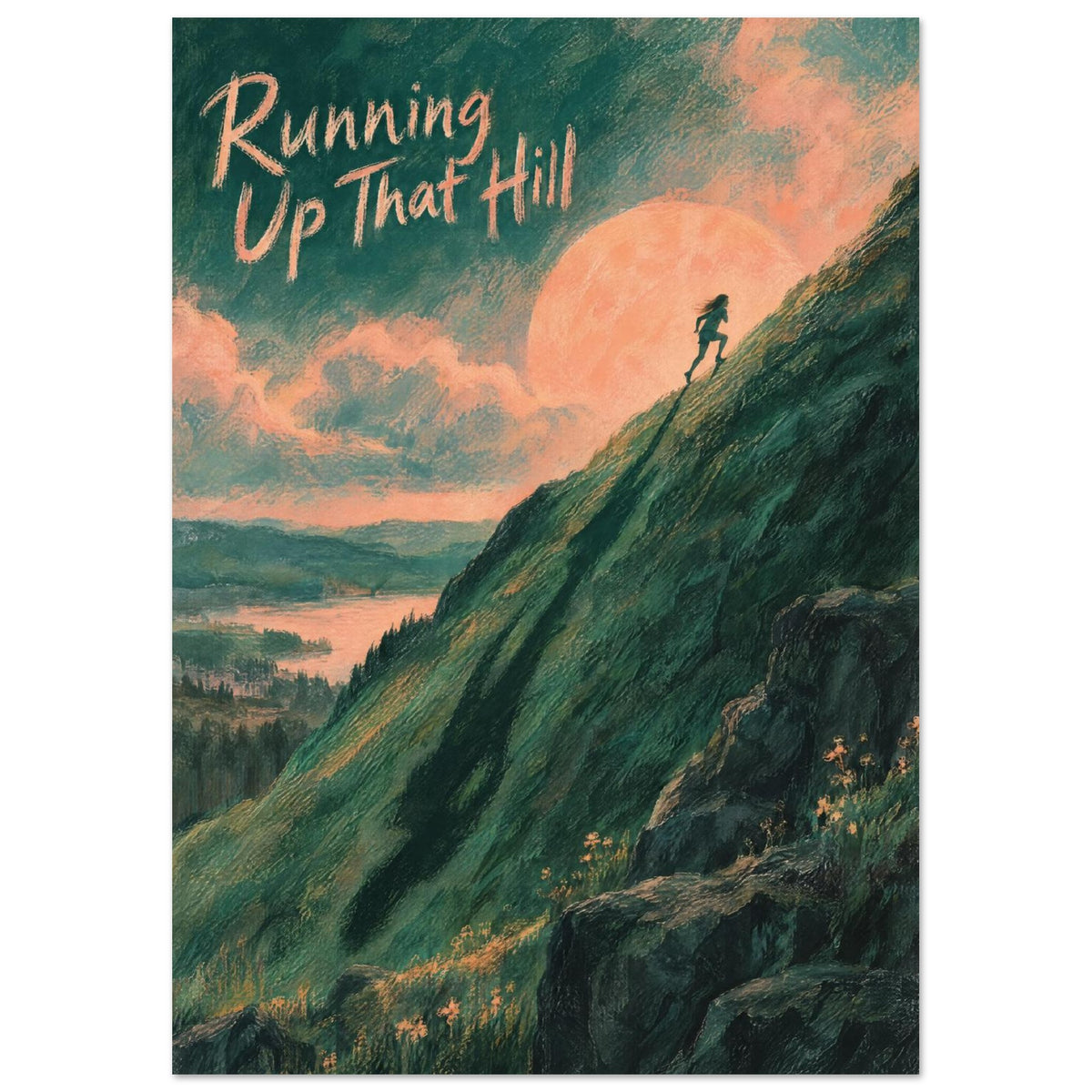 Running Up That Hill Illustrated Poster