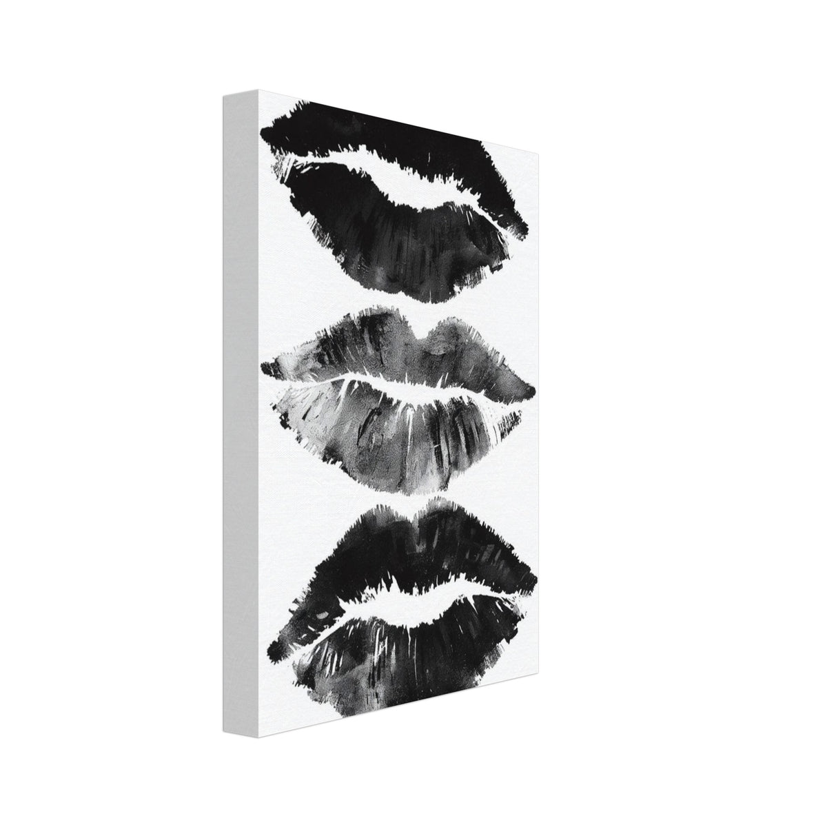 Lips Black And White Art Print – Canvas