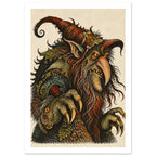 Fantasy Creature Detailed Illustration Art Print – White Border