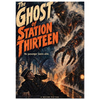 Station Ghost Retro Horror Poster