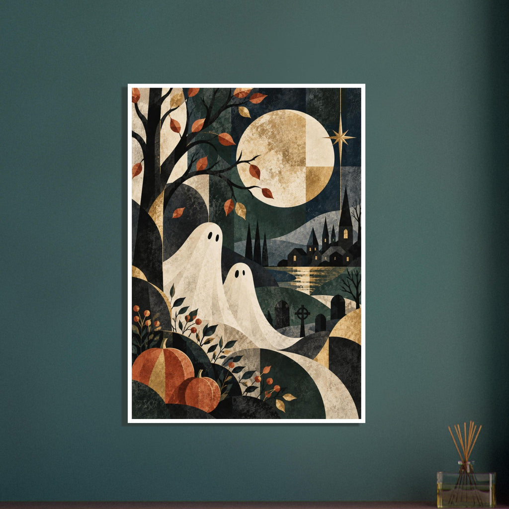 original abstract composition art print for the living room, soft painterly artwork on matte paper