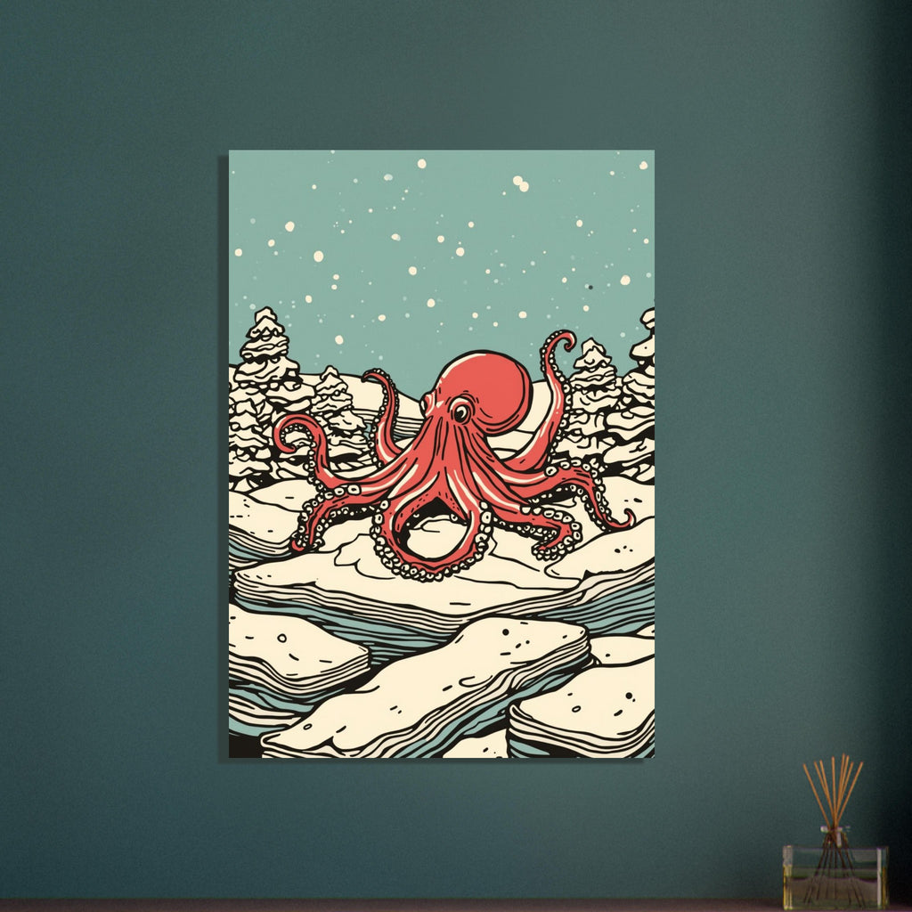 deep sea fish art print for the bathroom, soft painterly artwork on matte paper