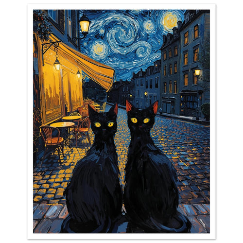 cat art print for the living room, soft painterly artwork on matte paper