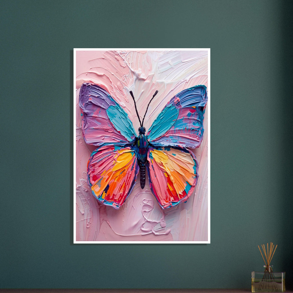 butterfly art print for the bedroom, soft painterly artwork on matte paper