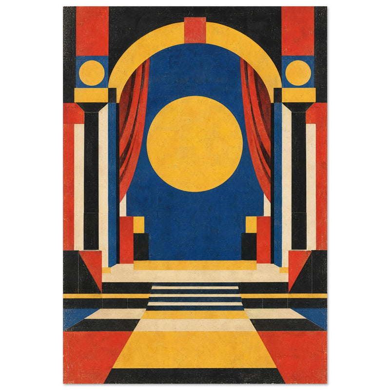 Geometric Theatre Stage Retro Art Print